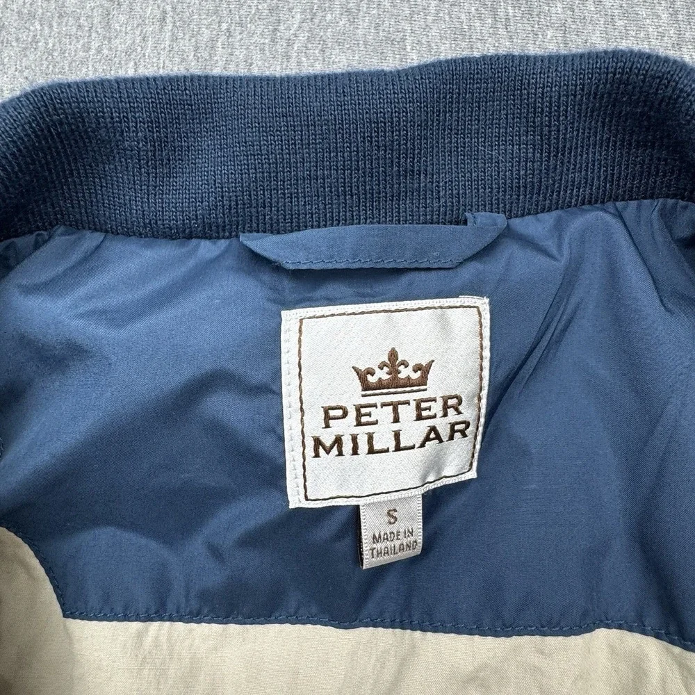 Peter Millar BMW Championship Jacket Men's Small Navy Blue Full Zip Golf Pockets